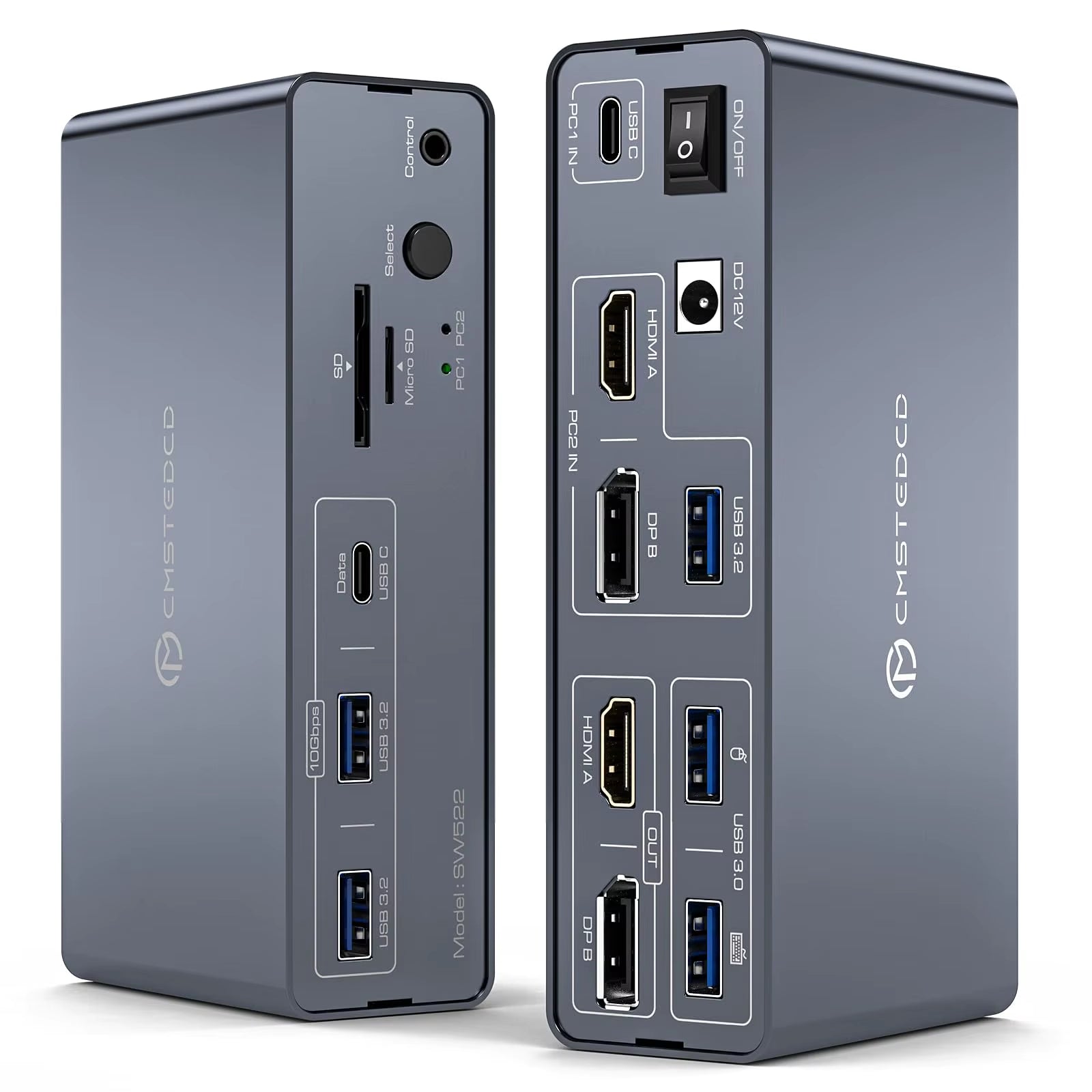 HDMI Displayport USB C Docking Station Dual Monitor for Laptop & Desktop (13-In-1) MST DP1.4 4K@120Hz+Hdmi2.0 4K@60Hz,10Gbp Data