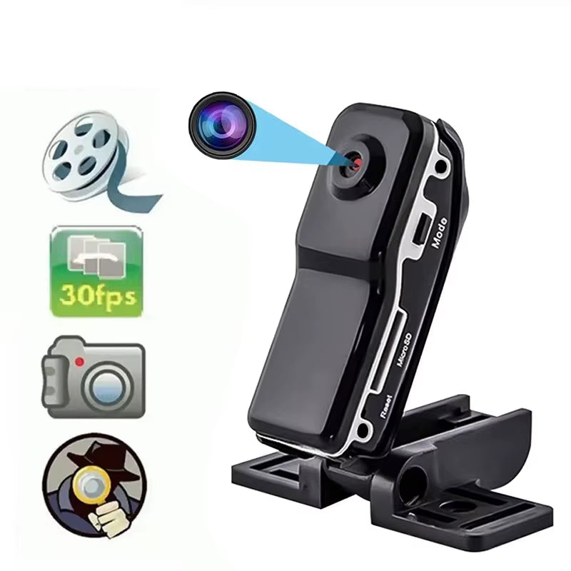 HD Mini DV Camera Body Camcorder Mount Portable Video Record Nanny Security Cam Small Sports Car DVR Webcam for Home and Office