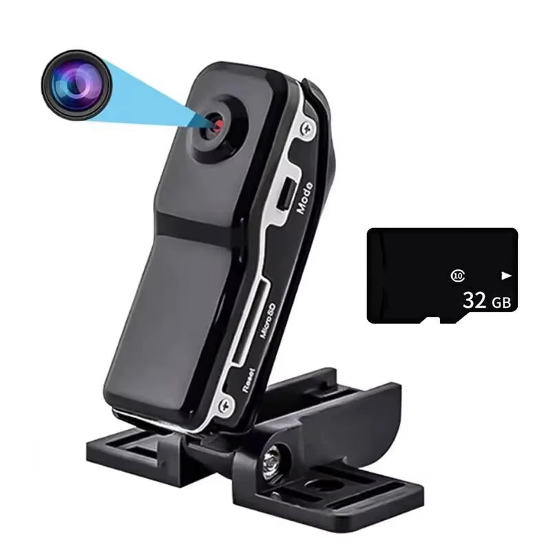 HD Mini DV Camera Body Camcorder Mount Portable Video Record Nanny Security Cam Small Sports Car DVR Webcam for Home and Office